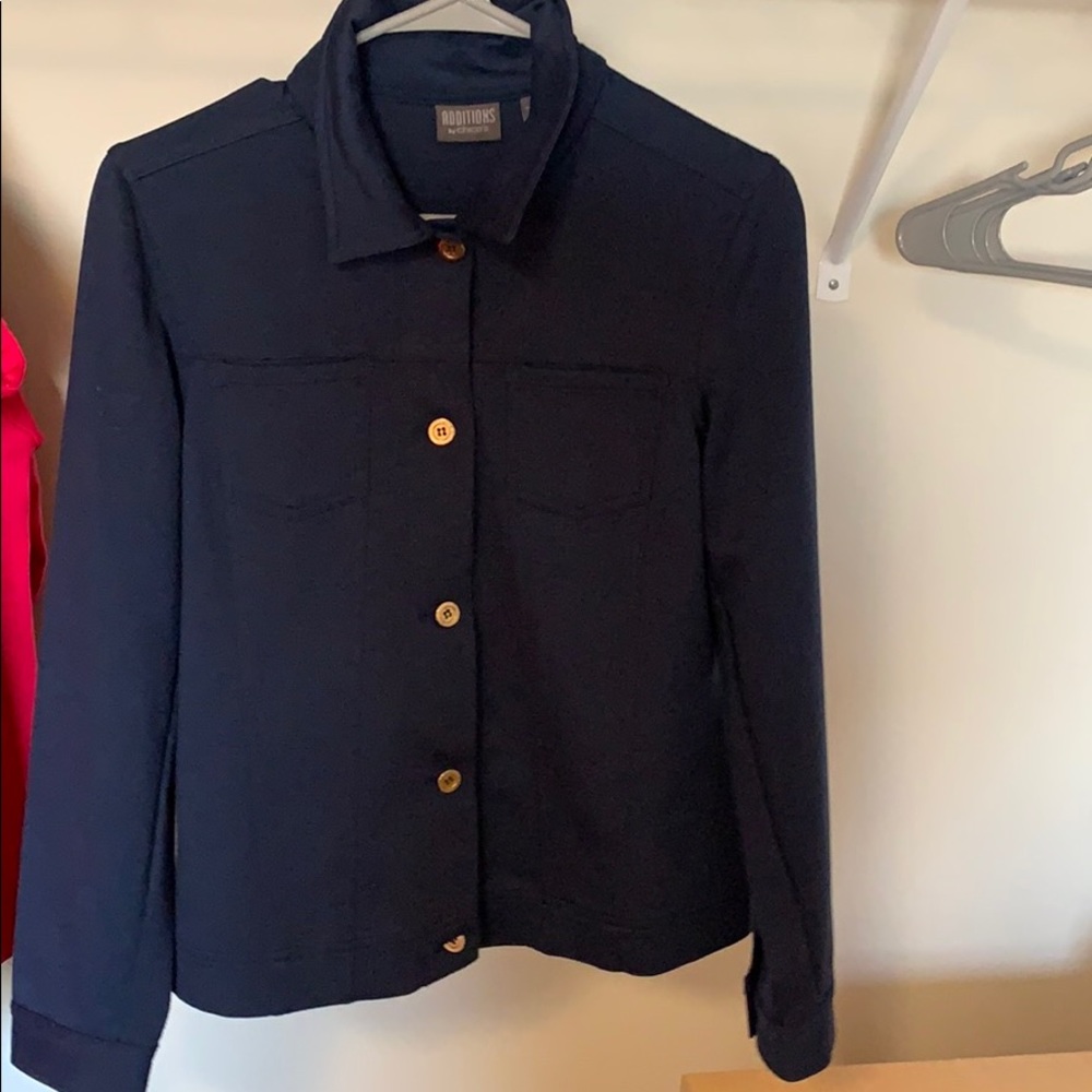 Navy blue blazer jacket